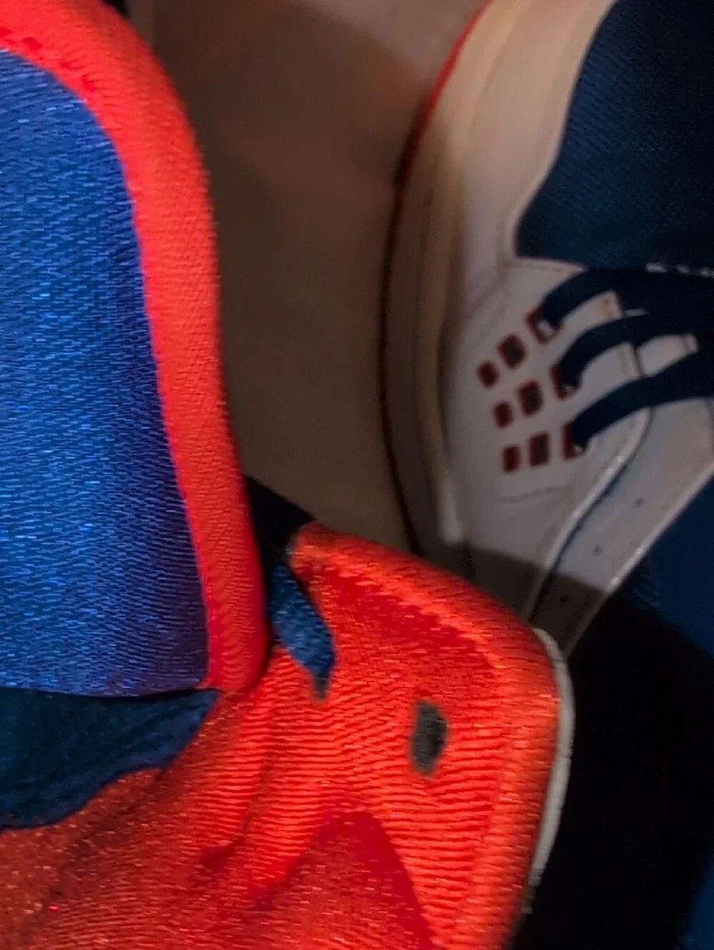 Jordan Blue White Orange High-Top Sneakers with Jumpman Detail